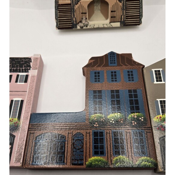 VTG 1990' & 92' Shelia’s Collectibles Rainbow Row Charleston SC 4 Pieces Signed - Picture 5 of 12